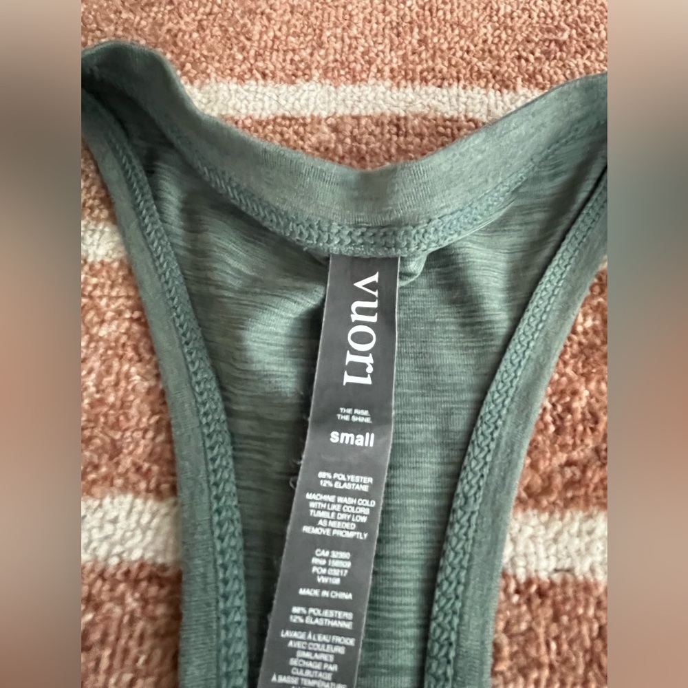Vuori Women's Racerback Tank in Sage Green - Picture 6 of 7